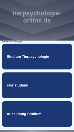 Vorschau der mobilen Webseite www.tierpsychologie-online.de, Tierpsychologie - online