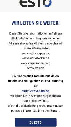 Vorschau der mobilen Webseite www.esto-gruppe.de, ESTO IndustrieTechnik Stoltzenburg GmbH