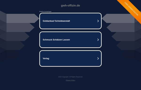 Vorschau von www.gwh-offizin.de, GWH Offizin Geprägte Form GmbH