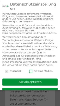 Vorschau der mobilen Webseite seltro.de, Heinr. W. Trott GmbH & Co. KG