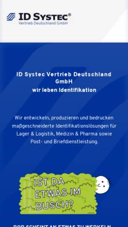 Vorschau der mobilen Webseite www.id-label.de, ID-Label GmbH
