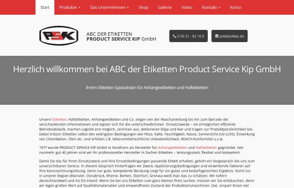 Vorschau von www.pskkip.de, PSK Product Service Kip GmbH