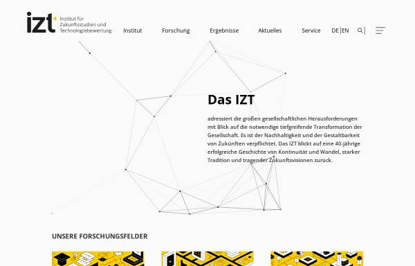 Vorschau von www.izt.de, Institut für Zukunftsstudien und Technologiebewertung (IZT)