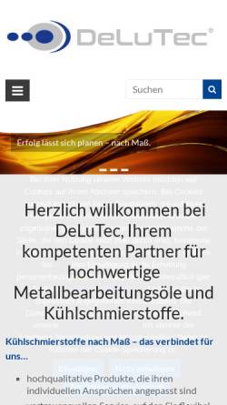 Vorschau der mobilen Webseite www.delutec.de, DeLuTec GmbH