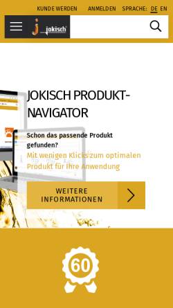 Vorschau der mobilen Webseite jokisch-fluids.de, Jokisch GmbH