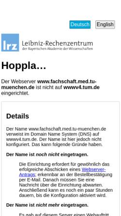 Vorschau der mobilen Webseite www.fachschaft.med.tu-muenchen.de, Fachschaft Medizin TU München