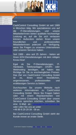 Vorschau der mobilen Webseite cashcontrol.biz, CashControl Consulting GmbH