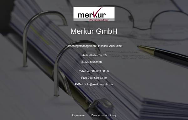 Vorschau von merkur-gmbh.de, Merkur GmbH