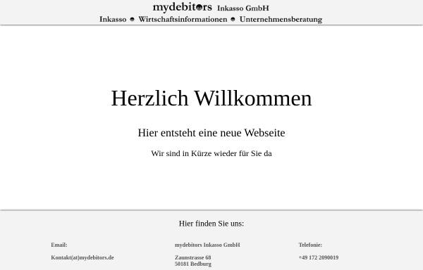 Vorschau von mydebitors.de, my debitors Online-Inkasso GmbH