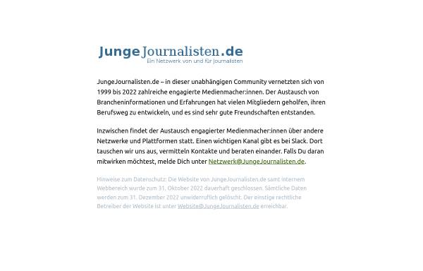 Vorschau von www.jungejournalisten.de, Jungejournalisten.de
