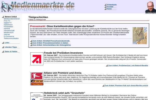 Vorschau von www.medienmaerkte.de, Medienmärkte