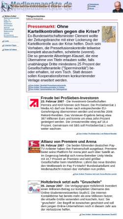 Vorschau der mobilen Webseite www.medienmaerkte.de, Medienmärkte