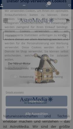 Vorschau der mobilen Webseite www.astromedia.de, SunWatch