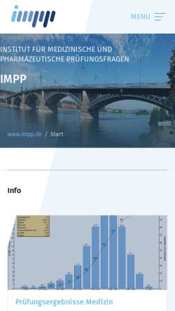 Vorschau der mobilen Webseite www.impp.de, Institut für medizinische und pharmazeutische Prüfungsfragen (IMPP)
