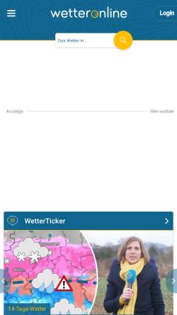 Vorschau der mobilen Webseite www.wetteronline.de, WetterOnline