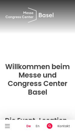 Vorschau der mobilen Webseite www.messebasel.ch, Muba, Basel, Schweiz
