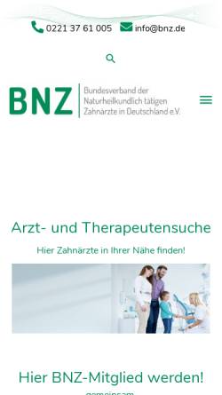 Vorschau der mobilen Webseite www.bnz.de, BNZ