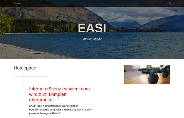 Vorschau von easident.com, Europäische Akademie für Sofortimplantologie