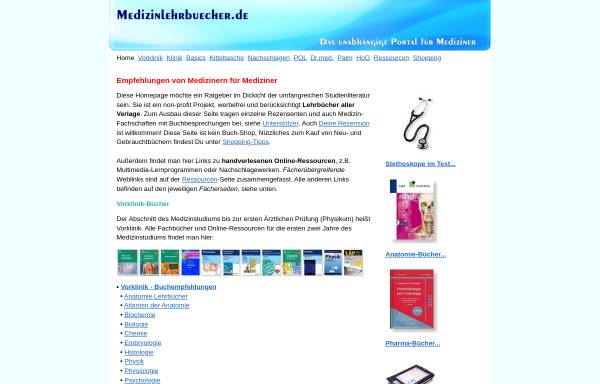 Vorschau von www.medizin-lehrbuecher.de, Medizin-Lehrbuecher.de