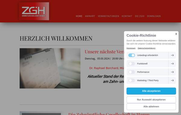 Vorschau von www.zahnaerztliche-gesellschaft-in-hagen.de, Zahnärztliche Gesellschaft in Hagen
