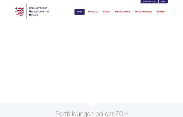 Vorschau von www.zgh-online.de, Zahnärztliche Gesellschaft in Hessen e.V.
