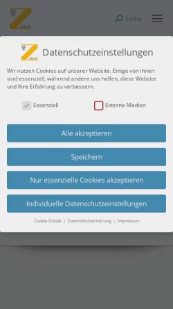 Vorschau der mobilen Webseite zahnaerztekammer-sah.de, ZÄK u. KZV Sachsen-Anhalt