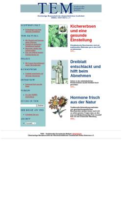 Vorschau der mobilen Webseite www.te-med.de, TEM - Traditionelle Europäische Medizin