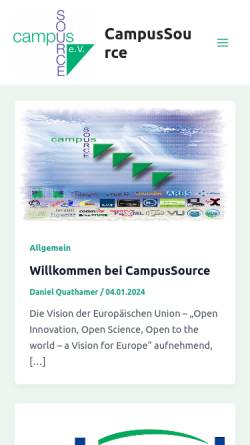 Vorschau der mobilen Webseite www.campussource.de, CampusSource