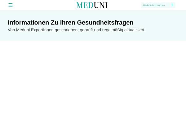 Vorschau von meduni.com, Portal für MedizinstudentInnen