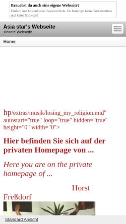 Vorschau der mobilen Webseite asia-star.beepworld.de, Freßdorf, Horst