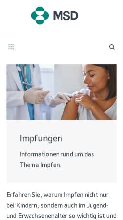 Vorschau der mobilen Webseite impfen-aktuell.de, Service Impfen Aktuell