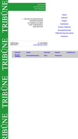 Vorschau der mobilen Webseite www.tribuene-verlag.de, Tribüne