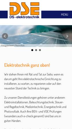 Vorschau der mobilen Webseite ds-elektrotechnik.de, DS-Electronics