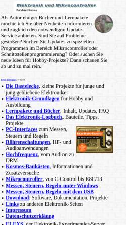 Vorschau der mobilen Webseite www.b-kainka.de, Elektronik und Mikrocontroller