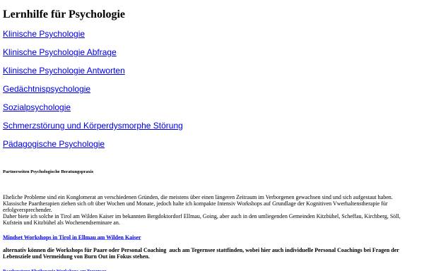 Vorschau von psychonomie.de, Texte zum Psychologiestudium