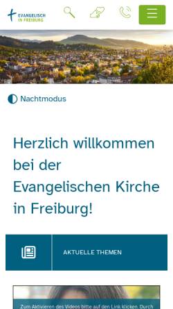 Vorschau der mobilen Webseite www.evangelisch-in-freiburg.de, Evangelischer Kirchenbezirk Freiburg