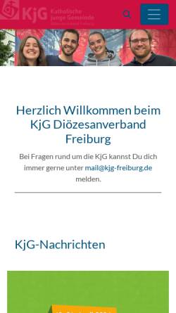 Vorschau der mobilen Webseite www.kjg-freiburg.de, Katholische junge Gemeinde Freiburg (KjG)