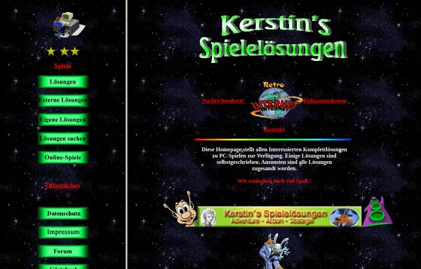 Vorschau von www.kerstins-spieleloesungen.de, Kerstins`s Spielelösungen