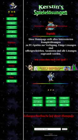 Vorschau der mobilen Webseite www.kerstins-spieleloesungen.de, Kerstins`s Spielelösungen