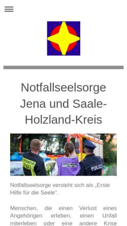 Vorschau der mobilen Webseite www.nfs-jena.de, Institut für Notfallseelsorge und Krisenintervention Jena