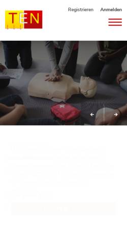 Vorschau der mobilen Webseite www.ten-y.de, Trainingszentrum für Erste Hilfe & Notfallmedizin