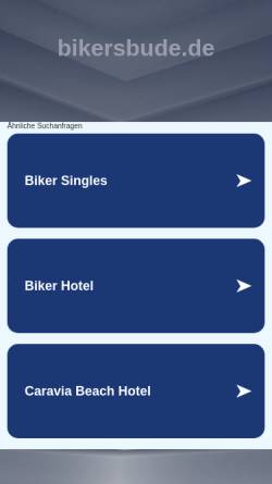 Vorschau der mobilen Webseite www.bikersbude.de, Die Bikersbude