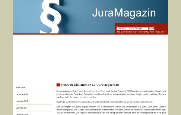 Vorschau von www.juramagazin.de, JuraMagazin fürs Jurastudium