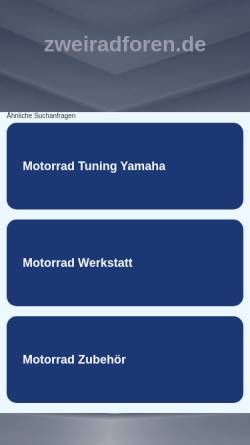 Vorschau der mobilen Webseite www.zweiradforen.de, Zweiradforen.de