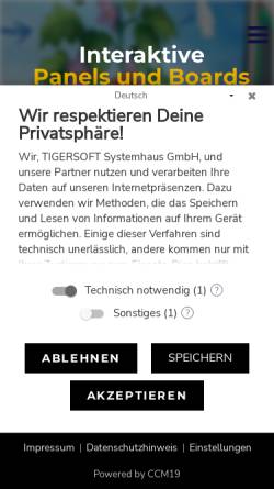 Vorschau der mobilen Webseite systemhaus.tigersoft.de, TIGERSOFT IT