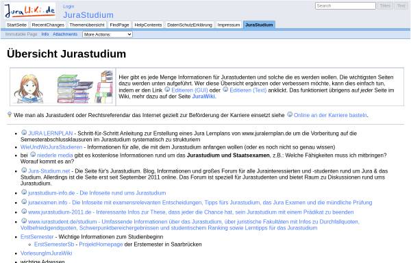 Vorschau von www.jurawiki.de, Jurawiki: Jurastudium