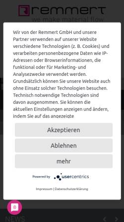 Vorschau der mobilen Webseite www.remmert.de, Friedrich Remmert GmbH