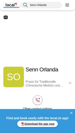 Vorschau der mobilen Webseite yellow.local.ch, Orlanda Senn
