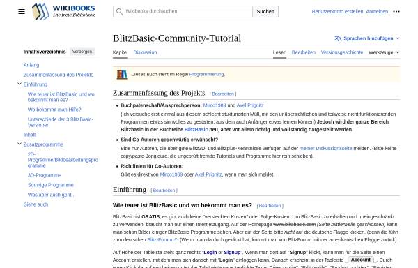 Vorschau von de.wikibooks.org, BlitzBasic-Community-Tutorial