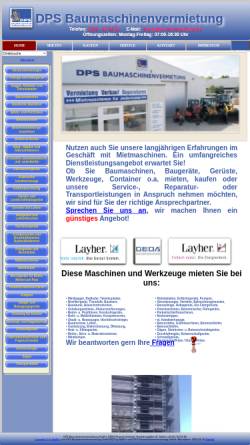 Vorschau der mobilen Webseite www.dps-mietmaschine.de, DPS Baumaschinenvermietung GmbH